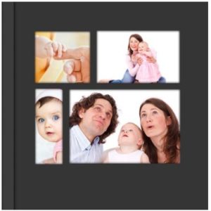 Bright family photos capturing moments with children and parents, perfect for family and parenting themes.