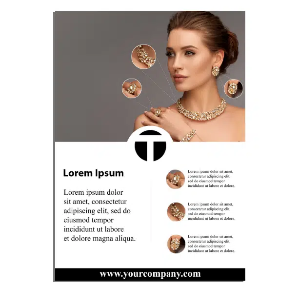 Diamond jewellery set image showcasing elegant earrings, necklace, and rings for luxury accessories promotion.