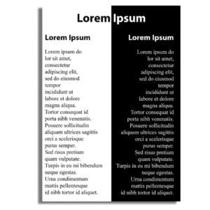 "Dark mode and light mode text comparison for optimal readability and accessibility".