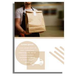 Eco-friendly brown paper delivery bag for sustainable packaging solutions.