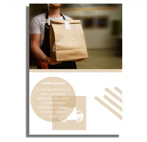 Eco-friendly brown paper delivery bag for sustainable packaging solutions.