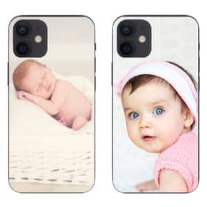 Adorable baby sleeping and smiling personalised phone cases for kids.