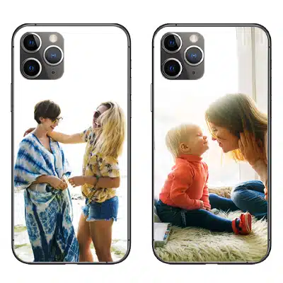 Kids laughing on custom phone case, fun family photo design, ideal for personalised gifts and children.