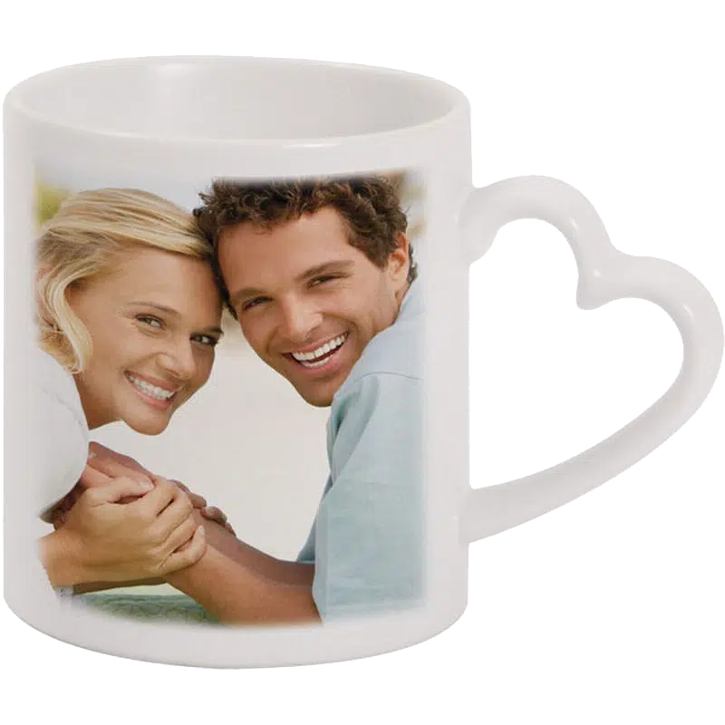 Happy couple photo printed on personalised coffee mug, romantic gift idea, custom photo mug, couple's keepsake.