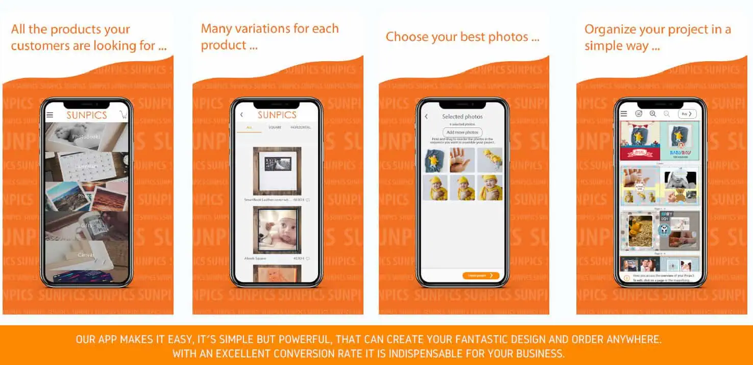 High-quality customised photo product app for creating personalised prints and projects.