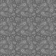 Intricate paisley pattern in grey for stylish fabric or wallpaper design.