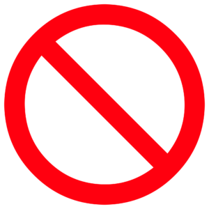 No parking sign, warning symbol at parking lot, traffic sign, prohibition icon, road safety icon.